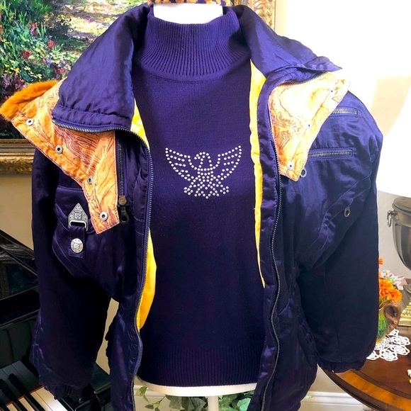 Vintage Kaelin Women’s Ski Pants Fit Size 2-4 Sweaters Accessories Purple Sienna - Picture 10 of 16